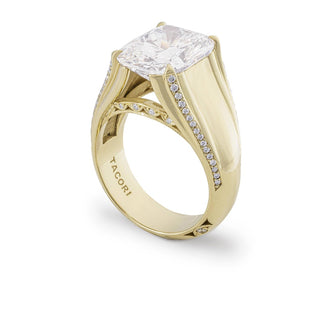 Forma Cathedral Pavé Solitaire Ring