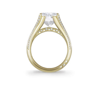Forma Cathedral Pavé Solitaire Ring