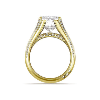 Forma Cathedral Pavé Solitaire Ring