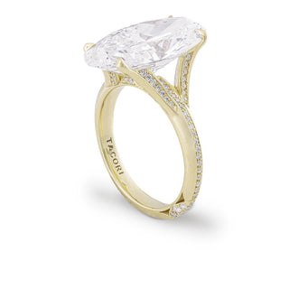 Oval Pavé Solitaire Ring