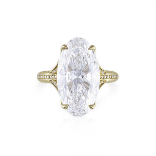 Oval Pavé Solitaire Ring