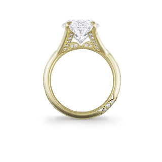 Oval Pavé Solitaire Ring