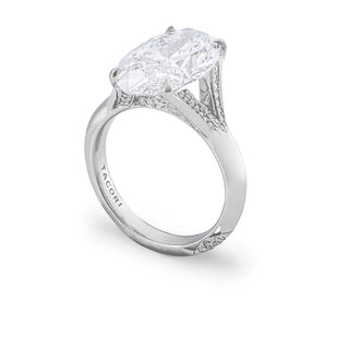 Oval Pavé Solitaire Ring