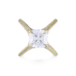 Orbital Cathedral Cushion Ring