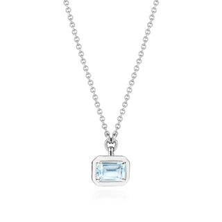 Sky Blue Topaz Necklace - 0.7ct