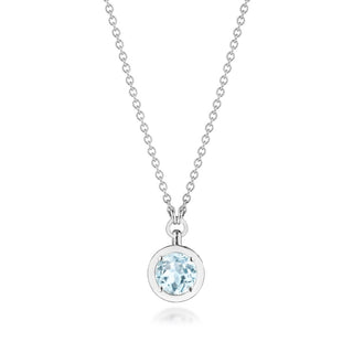Sky Blue Topaz Necklace - 0.7ct in 14kt Yellow Gold