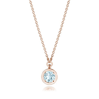 Sky Blue Topaz Necklace - 0.7ct in 14kt Yellow Gold