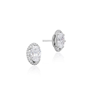 Oval Solitaire Stud Earrings
