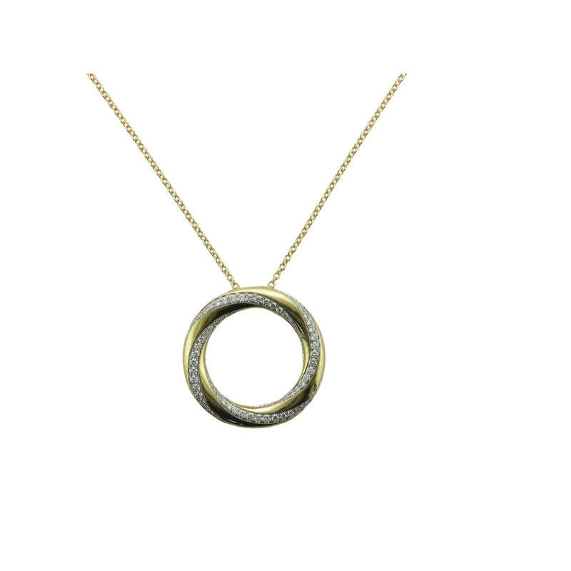 18KTT 76=.36CTW Pendant Necklace