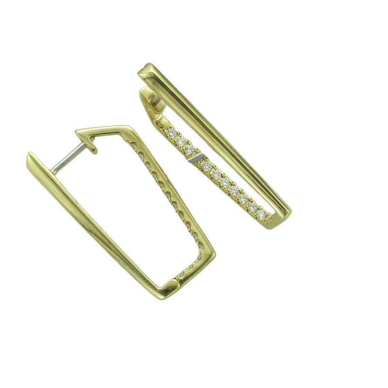 18KY 28=.24CTW Hoop Earrings