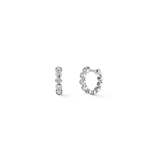 Memoire Bezel Diamond Hoops Small Earrings CHHO14315158W72000