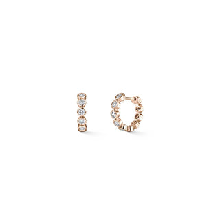 Memoire Bezel Diamond Hoops Small Earrings CHHO14315158R72000
