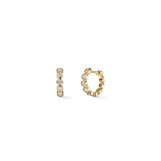 Memoire Bezel Diamond Hoops Small Earrings CHHO14315158Y72000