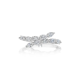 Pear Diamond Ring in 18k White Gold