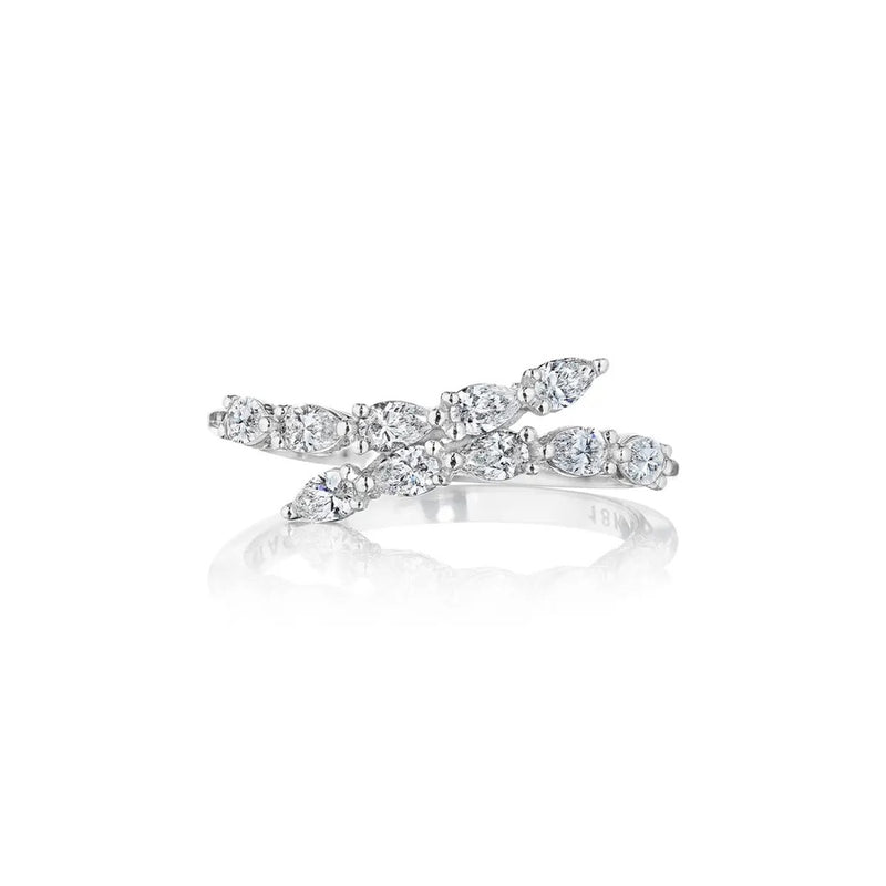 Pear Diamond Ring in 18k White Gold