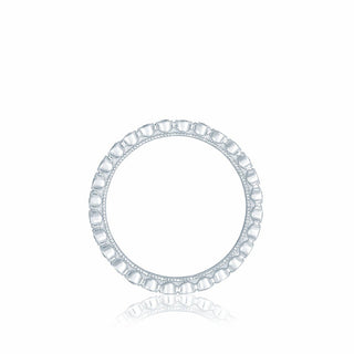 Round Bezel Droplet Wedding Band with Diamond