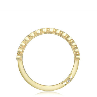 Round Bezel Droplet Wedding Band with Diamond