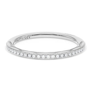 French Pavé Diamond Wedding Band, 1.70mm