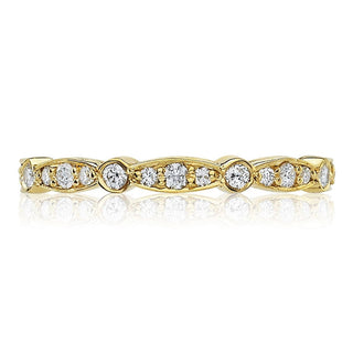 Marquise and Round Design Wedding Band
