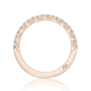 French Pavé Diamond Wedding Band - 2mm
