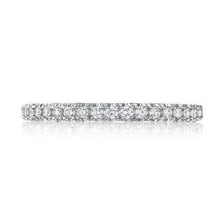 French Pavé Diamond Wedding Band - 2mm