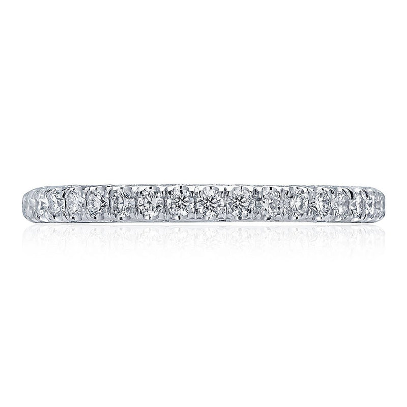 French Pavé Diamond Wedding Band - 2mm