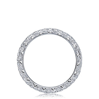 French Pavé Diamond Wedding Band - 2mm