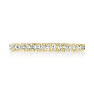 French Pavé Diamond Wedding Band - 2mm