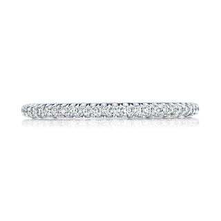 French Pavé Diamond Wedding Band - 1.5mm