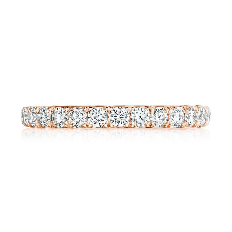 French Pavé Diamond Wedding Band - 2.5mm