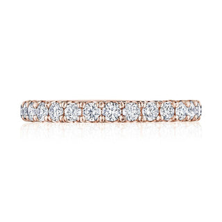 French Pavé Diamond Wedding Band - 2.5mm