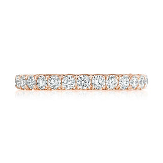 French Pavé Diamond Wedding Band - 2.5mm