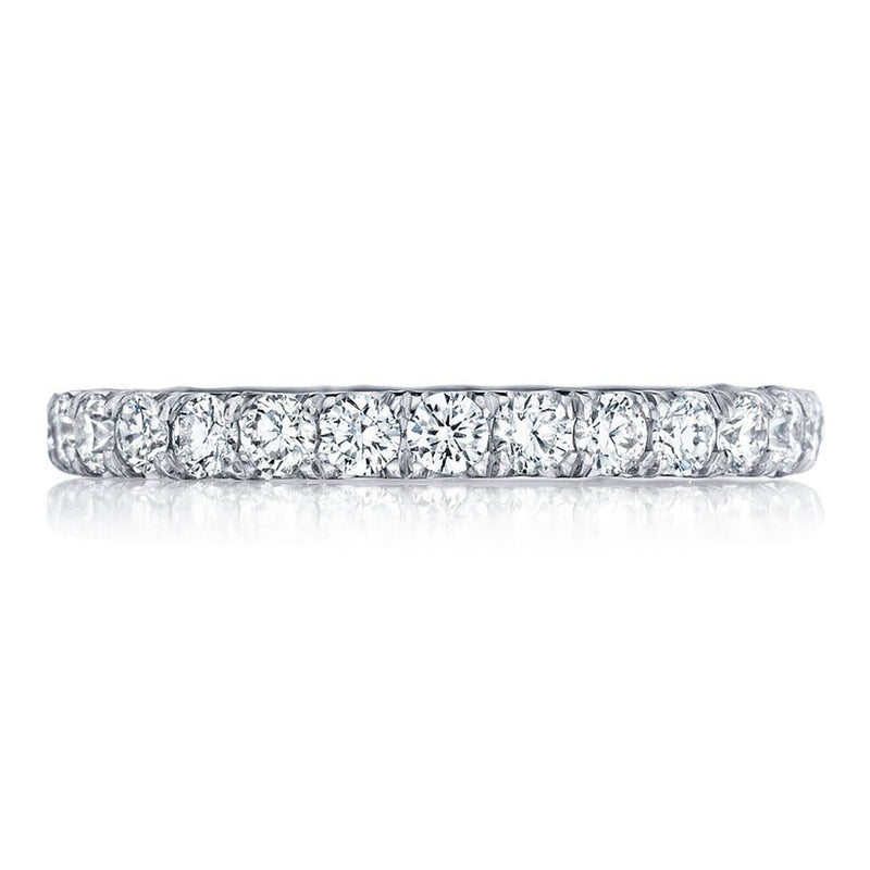 French Pavé Diamond Wedding Band - 2.5mm