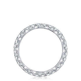 French Pavé Diamond Wedding Band - 2.5mm