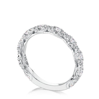 Marquise Shape Design Detail Wedding Band