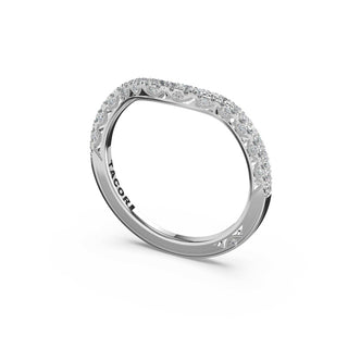 Curve with French Pavé Diamonds Wedding Band