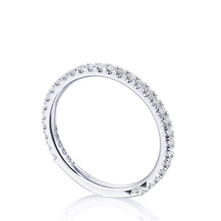 French Pavé Diamond Wedding Band - 2mm