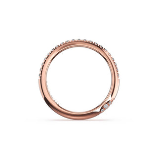 Single Row Pavé Wedding Band