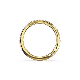 Single Row Pavé Wedding Band