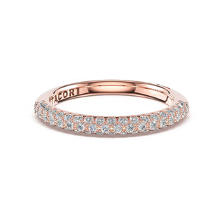 Triple Row Pavé Wedding Band