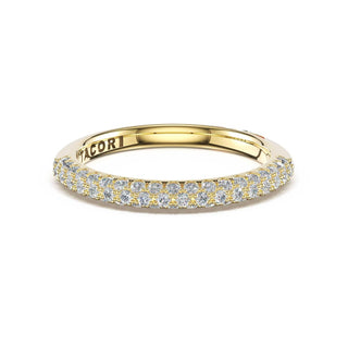 Triple Row Pavé Wedding Band