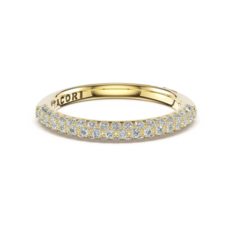 Triple Row Pavé Wedding Band