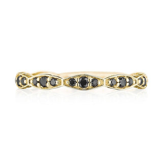 Marquise Design Wedding Band with Black Diamond