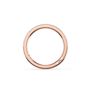 French Pavé Diamond Wedding Band - 1.5mm