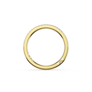 French Pavé Diamond Wedding Band - 1.5mm