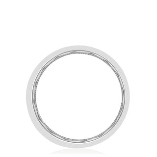 Bezel Set Diamond Wedding Band in High Polish Finish