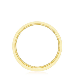 Bezel Set Diamond Wedding Band in Satin Finish