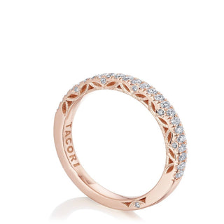 French Pavé Diamond Wedding Band