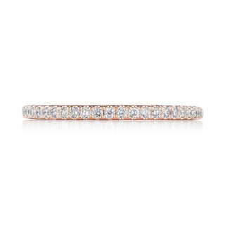 French Pavé Diamond Wedding Band