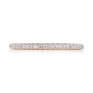 French Pavé Diamond Wedding Band